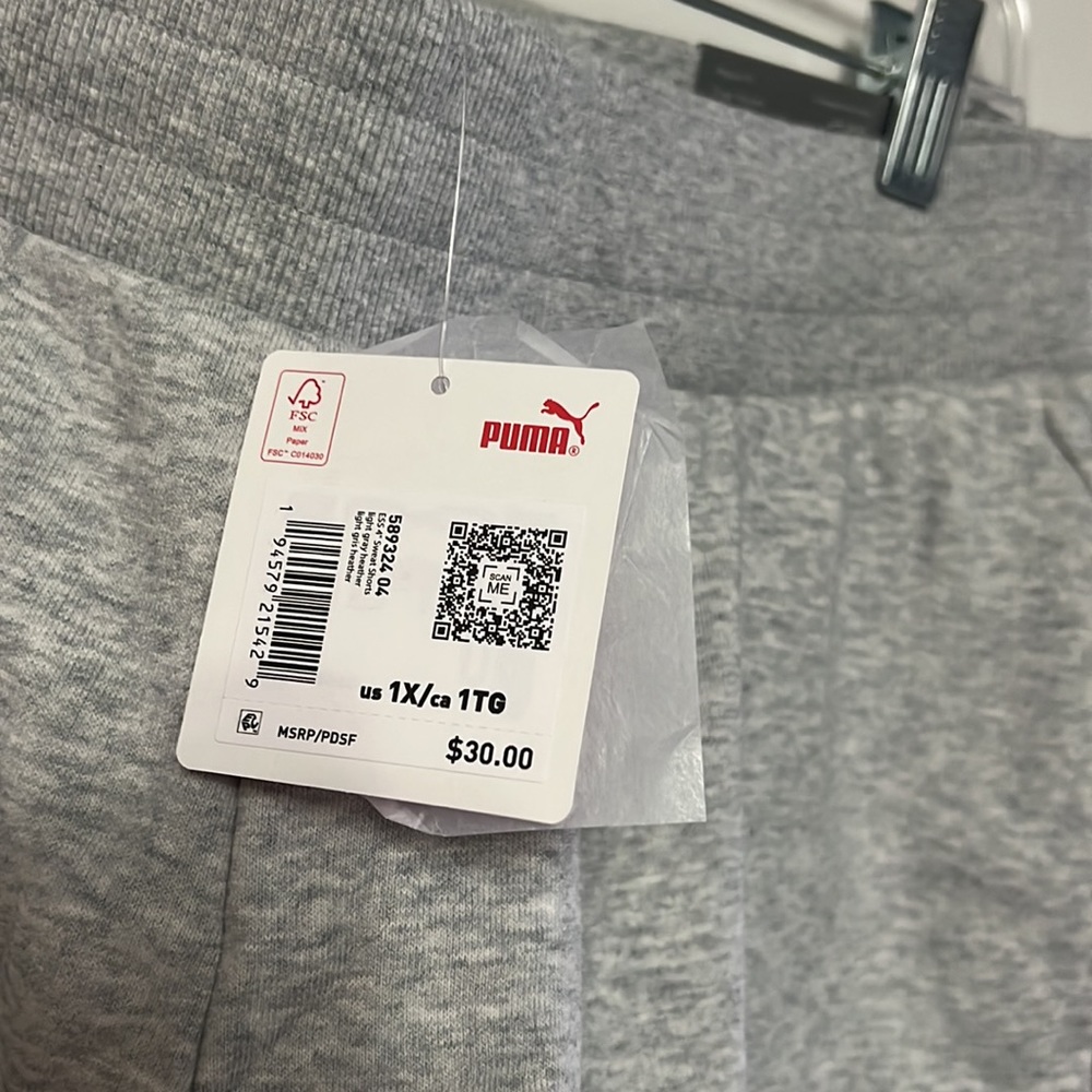 Puma Plus Size Fleece Shorts - Picture 3 of 7